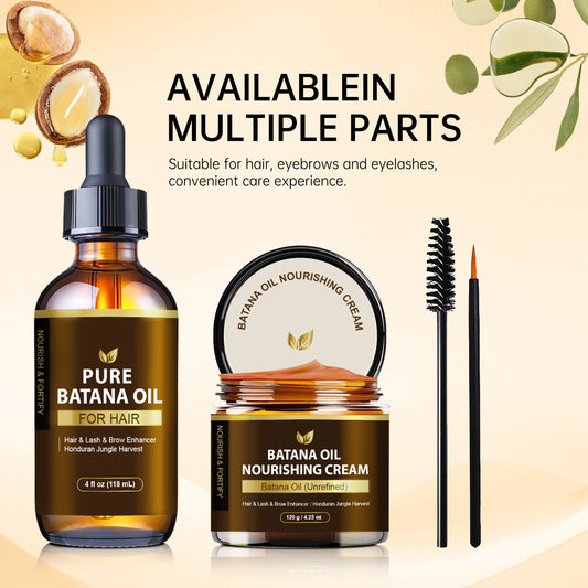 Batana Oil Set All In One Hair Lash Brow Care Kit For Natural Beauty Enthusiasts