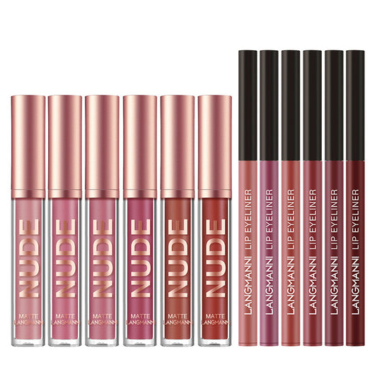 Lip Liner And Lipstick Set 12 Pcs Matte Lipsticks And Lip Liner Pens Waterproof Long Lasting Beauty Gift For Girls